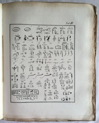 Rudimenta Hieroglyphices. Accedunt explicationes speciminum hieroglyphicorum glossarium atque alphabeta, cum XXXVI tabulis lithographicis.[newline]M4175-11.jpg