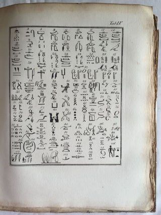 Rudimenta Hieroglyphices. Accedunt explicationes speciminum hieroglyphicorum glossarium atque alphabeta, cum XXXVI tabulis lithographicis.[newline]M4175-12.jpg