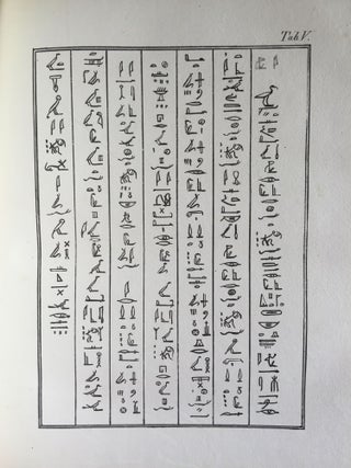 Rudimenta Hieroglyphices. Accedunt explicationes speciminum hieroglyphicorum glossarium atque alphabeta, cum XXXVI tabulis lithographicis.[newline]M4175-13.jpg