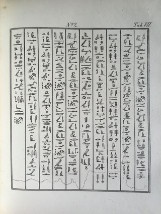 Rudimenta Hieroglyphices. Accedunt explicationes speciminum hieroglyphicorum glossarium atque alphabeta, cum XXXVI tabulis lithographicis.[newline]M4175-15.jpg