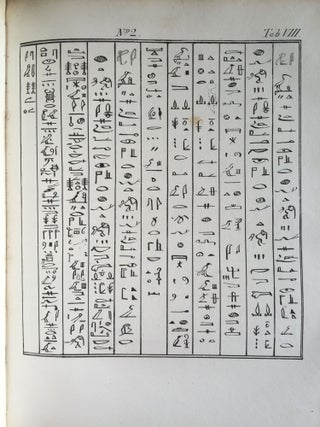 Rudimenta Hieroglyphices. Accedunt explicationes speciminum hieroglyphicorum glossarium atque alphabeta, cum XXXVI tabulis lithographicis.[newline]M4175-16.jpg