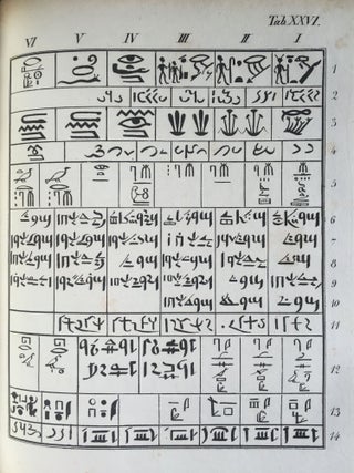 Rudimenta Hieroglyphices. Accedunt explicationes speciminum hieroglyphicorum glossarium atque alphabeta, cum XXXVI tabulis lithographicis.[newline]M4175-34.jpg
