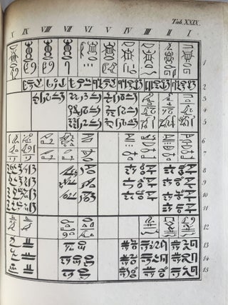 Rudimenta Hieroglyphices. Accedunt explicationes speciminum hieroglyphicorum glossarium atque alphabeta, cum XXXVI tabulis lithographicis.[newline]M4175-37.jpg