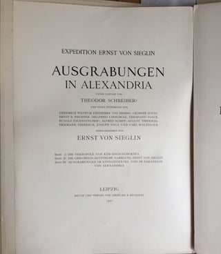 Expedition Ernst von Sieglin. Ausgrabungen in Alexandria. Die griechisch-ägyptische Sammlung Ernst von Sieglin. Band II. Erster Teil: Malerei und Plastik. 1B: Text. 1B: Tafeln (1927) & Fünf Beiblätter
