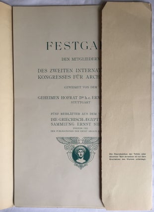 Expedition Ernst von Sieglin. Ausgrabungen in Alexandria. Die griechisch-ägyptische Sammlung Ernst von Sieglin. Band II. Erster Teil: Malerei und Plastik. 1B: Text. 1B: Tafeln (1927) & Fünf Beiblätter