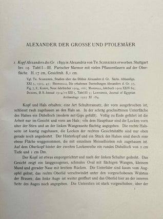 Expedition Ernst von Sieglin. Ausgrabungen in Alexandria. Die griechisch-ägyptische Sammlung Ernst von Sieglin. Band II. Erster Teil: Malerei und Plastik. 1B: Text (1927). Tafeln (1927) (complete)
