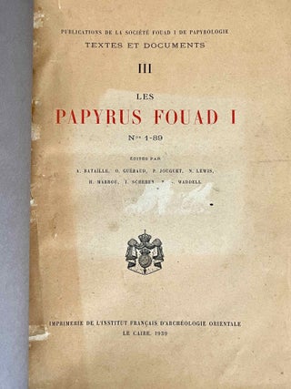 Les papyrus Fouad I. Nos 1-89.[newline]M4203a-02.jpeg