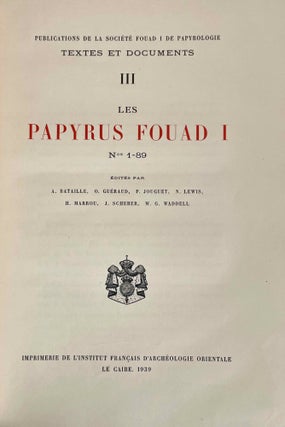 Les papyrus Fouad I. Nos 1-89.[newline]M4203a-03.jpeg