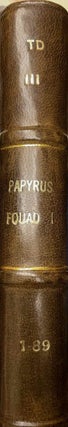 Item #M4203c Les papyrus Fouad I. Nos 1-89. BATAILLE André - GUERAUD Octave - JOUGUET...