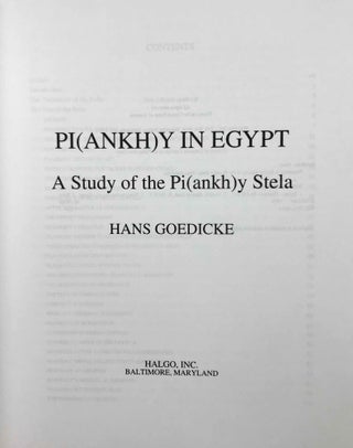 Pi(ankh)y in Egypt. A study of the Pi(ankh)y stela.[newline]M4213-01.jpeg