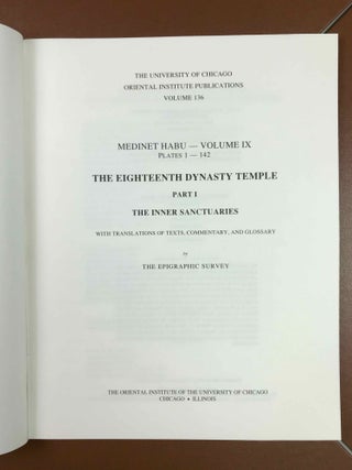 Medinet Habu. The Epigraphic survey. Vol. IX: The Eighteenth Dynasty Temple, Part I: The Inner Sanctuaries. With Translations of Texts, Commentary, and Glossary.[newline]M4217-06.jpeg