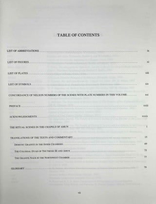 Medinet Habu. The Epigraphic survey. Vol. IX: The Eighteenth Dynasty Temple, Part I: The Inner Sanctuaries. With Translations of Texts, Commentary, and Glossary.
