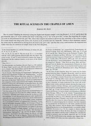 Medinet Habu. The Epigraphic survey. Vol. IX: The Eighteenth Dynasty Temple, Part I: The Inner Sanctuaries. With Translations of Texts, Commentary, and Glossary.