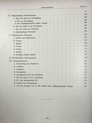 Die Götternamen von Ur III (Ur III - Lexikon. Teil 1)