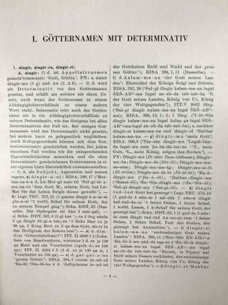 Die G&ouml;tternamen von Ur III (Ur III - Lexikon. Teil 1)