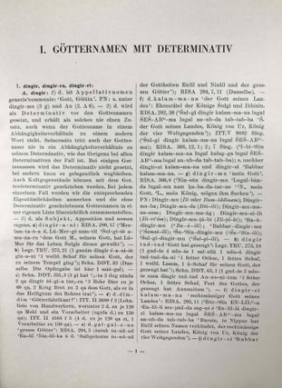 Die Götternamen von Ur III (Ur III - Lexikon. Teil 1)