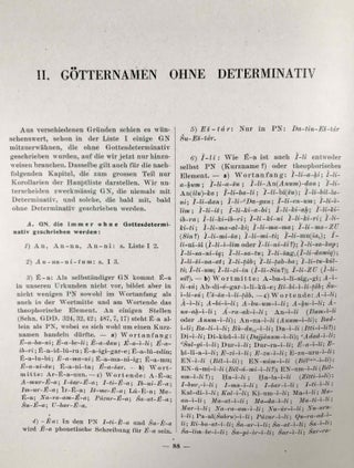 Die Götternamen von Ur III (Ur III - Lexikon. Teil 1)