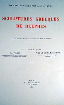 Sculptures grecques de Delphes: Plates volume (only)