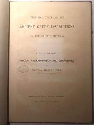 The Collection of ancient Greek Inscriptions in the British Museum. Part IV,1: Knidos, Halikarnassos and Branchidae[newline]M4237-03.jpg