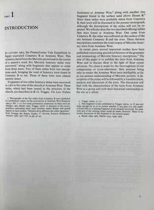 The Meroitic Funerary Inscriptions from Arminna West