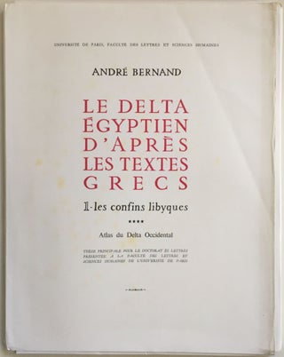 Le Delta égyptien d'après les textes grecs. 1. Les confins libyques, 4 volumes (complete set)[newline]M4280-18.jpg