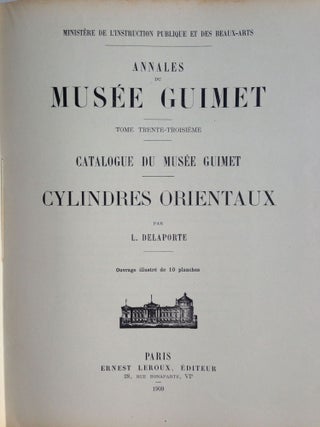 Catalogue du Musée Guimet. Cylindres orientaux.[newline]M4296-01.jpg