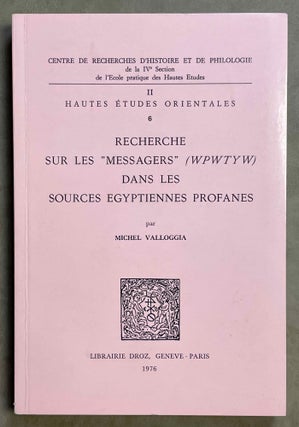 Item #M4337a Recherche sur les ‘Messagers’ (WPWTYW) dans les sources égyptiennes profanes....[newline]M4337a-00.jpeg