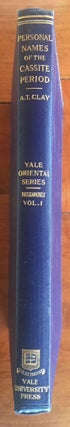 Item #M4340 Personal Names from Cuneiform Inscriptions of the Cassite Period, Vol. I. CLAY Albert T