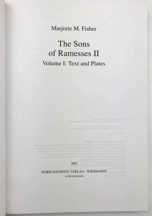 The sons of Ramesses II. Part 1: Text and Plates. Part 2: Catalogue (complete set)[newline]M4354-01.jpg