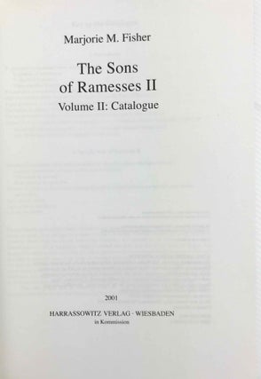 The sons of Ramesses II. Part 1: Text and Plates. Part 2: Catalogue (complete set)[newline]M4354-15.jpg