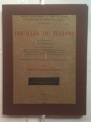 Item #M4367 Fouilles de Telloh. Tome I: Epoques présargoniques. Tome II: Epoques d'Ur, IIIe...[newline]M4367.jpg