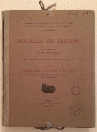 Item #M4367b Fouilles de Telloh. Tome II: Epoques d'Ur, IIIe dynastie et de Larsa. GENOUILLAC...[newline]M4367b.jpg