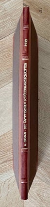 Item #M4373 Die ägyptischen Schülerhandschriften. ERMAN Adolf