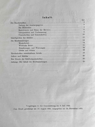 Die ägyptischen Schülerhandschriften