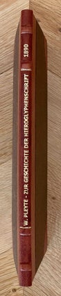 Item #M4376 Zur Geschichte der Hieroglyphenschrift. PLEYTE Willem