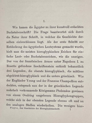 Zur Geschichte der Hieroglyphenschrift