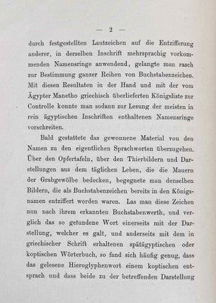Zur Geschichte der Hieroglyphenschrift