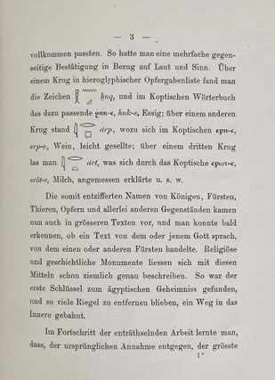 Zur Geschichte der Hieroglyphenschrift