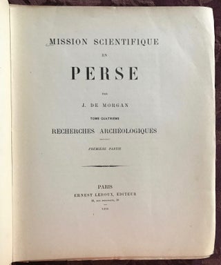 Mission scientifique en Perse. Tome IV, part 1.[newline]M4393-01.jpg