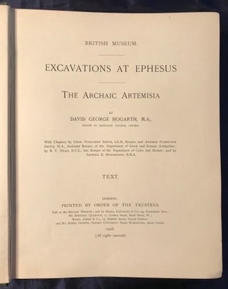 Excavations at Ephesus, the archaic Artemisia. Vol. I: Text. Vol. II: Atlas (complete set)[newline]M4411a-05.jpg