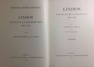 Lindos. Fouilles et recherches. Volumes I, II, III & IV (complete set)[newline]M4412a-11.jpg