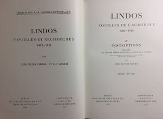 Lindos. Fouilles et recherches. Volumes I, II, III & IV (complete set)[newline]M4412a-18.jpg