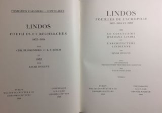 Lindos. Fouilles et recherches. Volumes I, II, III & IV (complete set)[newline]M4412a-29.jpg