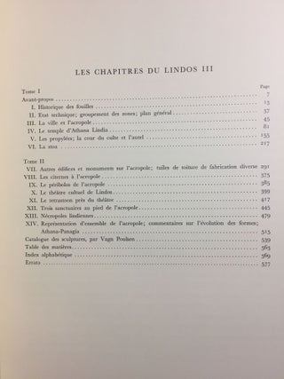 Lindos. Fouilles et recherches. Volumes I, II, III & IV (complete set)[newline]M4412a-30.jpg