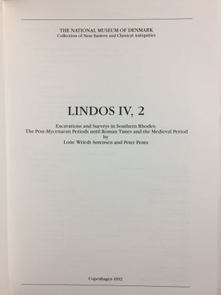 Lindos. Fouilles et recherches. Volumes I, II, III & IV (complete set)[newline]M4412a-40.jpg
