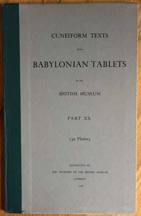 Item #M4458q Cuneiform Texts from Babylonian Tablets, &c. in the British Museum. Volume XX. AAF -...[newline]M4458q.jpg