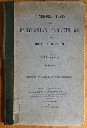 Item #M4458s Cuneiform Texts from Babylonian Tablets, &c. in the British Museum. Volume XXXIV....[newline]M4458s.jpg
