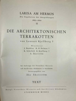 Die architektonischen Terrakotten. Vol. I: Text. Vol. II: Plates (complete set)[newline]M4469-03.jpeg