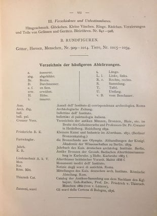 Grossherzogliche vereinigte Sammlung zu Karlsruhe. Beschreibung der Sammlung antiker Bronzen.[newline]M4475-05.jpg