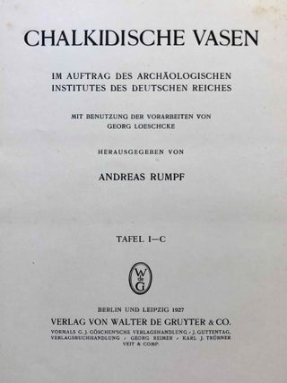 Chalkidische Vasen. Text volume and two volumes of plates (complete set)[newline]M4485-12.jpg